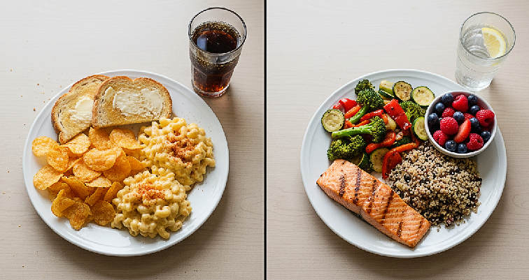 nutrient empty versus nutrienit dense food